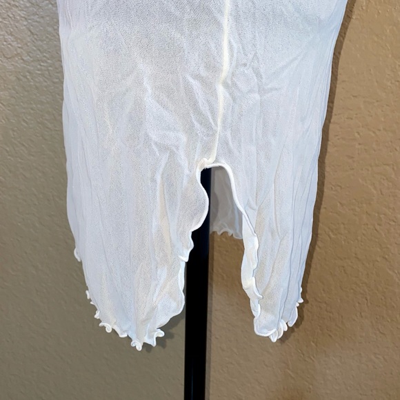 New white sheer chemise with lace - Picture 4 of 6